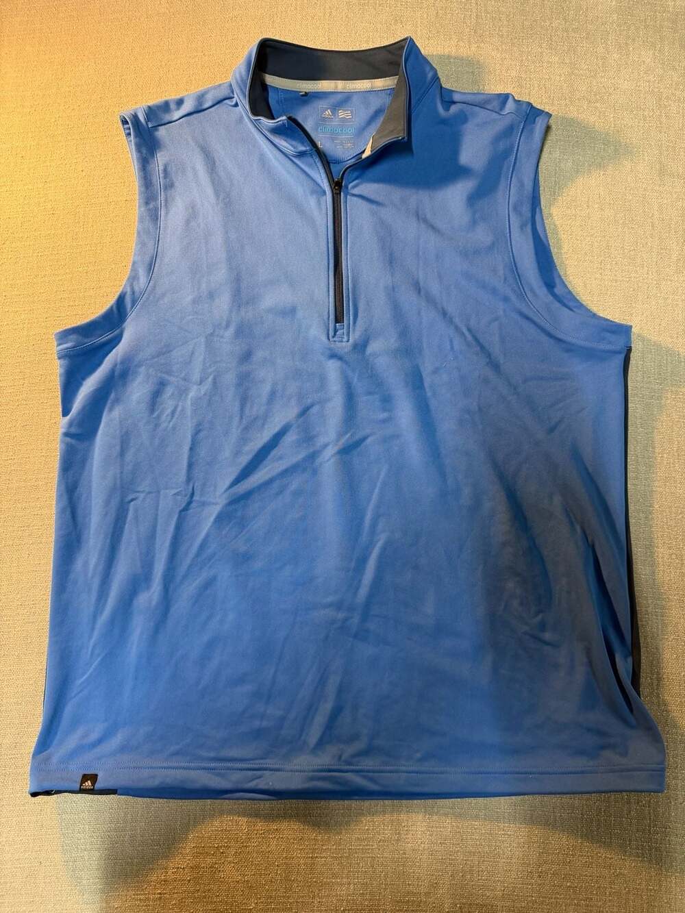 Adidas Golf Climacool Men's Quarter-Zip Sleeveless Performance Vest